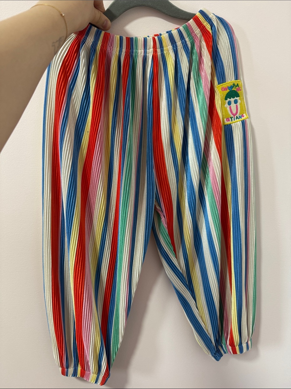 Kids Multicolor Striped Elastic-Waist Pants